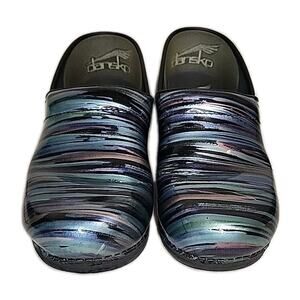 Dansko XP 2.0 Nurse Shoes | Teal Striped Patent Comfort And Support Sz 41 READ